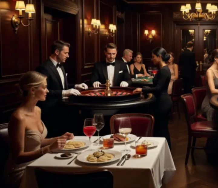 Elegancka kolacja w restauracji Strefak Ravel z wieczorem tematycznym przy stołach do gry