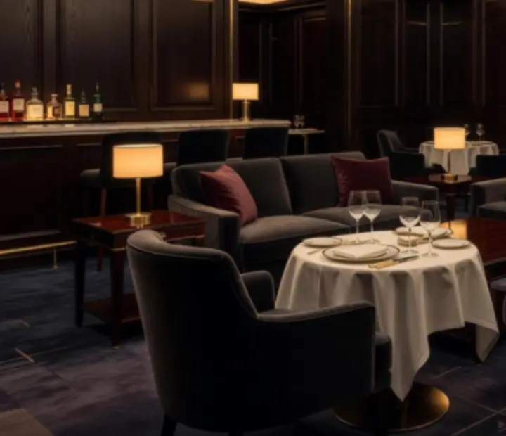 Prywatna sala VIP w restauracji przygotowana na kameralne spotkanie